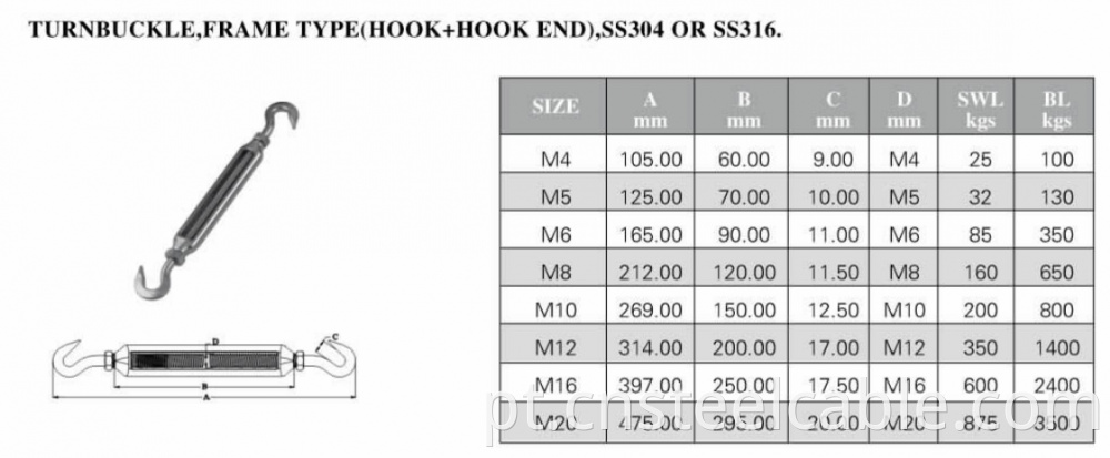 Stainless Steel Turnbuckle